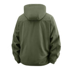 Men's Field Utility Outdoor Jacket with Hood, Multi-Pockets and Mesh Lining Fashion Glam