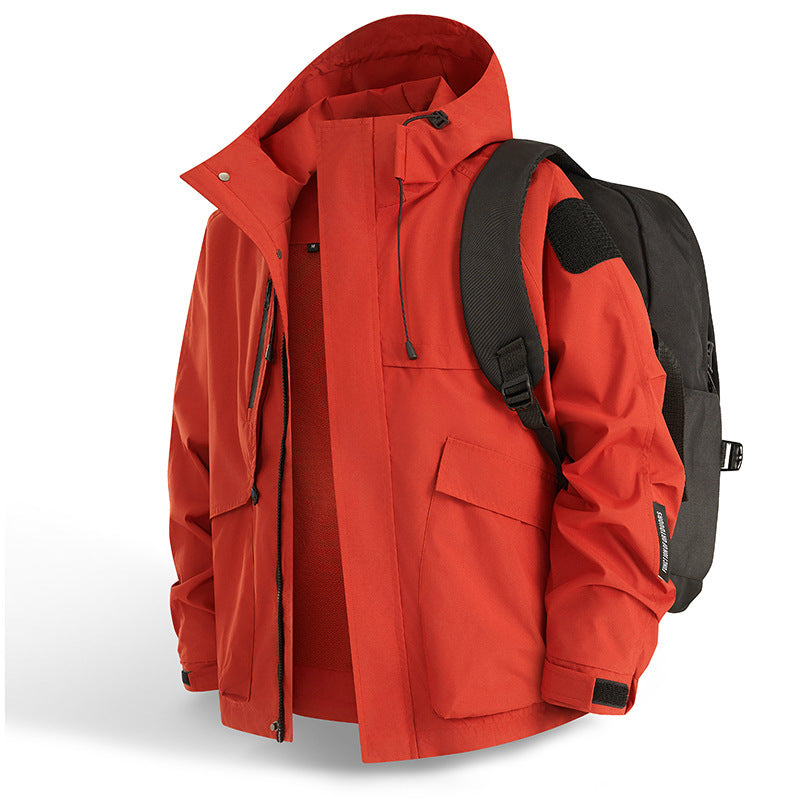 Men's Urban Weather-Resistant Hooded Parka with Multifunctional Pockets and Mesh Lining Fashion Glam