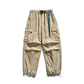 Men's Baggy Cargo Pants with Elastic Waistband, Utility Pockets and Drawstring Closure Fashion Glam