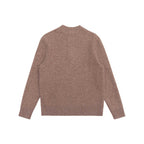 Men's textured knit sweater with half zip, stand-up collar and oversized silhouette Fashion Glam