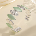 Women Open Bangle with Unique Textured Design Fashion Glam