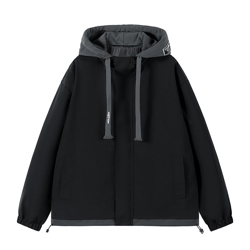 Men's two-layer softshell overlay jacket with hood, wind and water repellent membrane and adjustable hem Fashion Glam