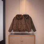 Women's Oversized Aviator Jacket with Teddy Lining, Stand Collar and Waist Belt Fashion Glam
