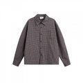 Men's Boxy Overshirt in a fine check pattern with a continuous button placket and a patch chest pocket Fashion Glam