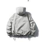 Unisex Waterproof technical hooded jacket with multiple pockets and adjustable hem Fashion Glam