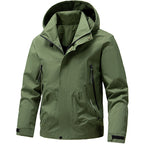 Men's Breathable Softshell Outdoor Jacket with Windproof Membrane, Adjustable Hood and Zipper Pockets Fashion Glam