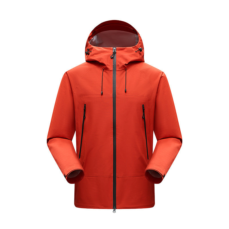 Men's Minimalistic technical three-layer softshell jacket with sealed seams and waterproof front zipper Fashion Glam