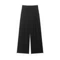 Women's high-waisted wide palazzo pants with pleats and elegant drape Fashion Glam