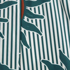 Women's Midi Skirt Wrap Skirt with Sun Print, Vertical Stripes and Button Closure Fashion Glam