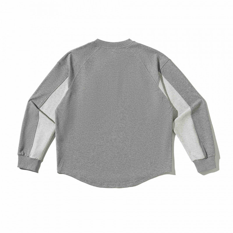 Unisex Oversize Sweatshirt with raglan sleeves, two-tone inserts and utility chest pocket Fashion Glam