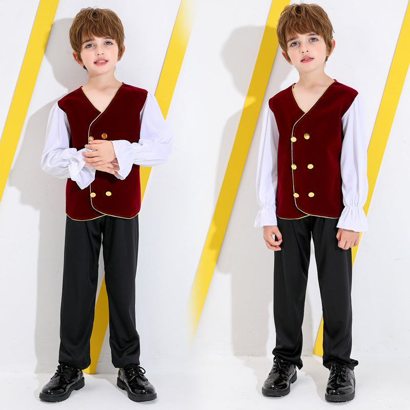 Boys' fairytale costume with detail-loving shirt and pants Fashion Glam