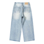 Women High Waist Wide Cut Straight Jeans made from Vintage Denim Fashion Glam