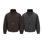 Men's short jacket in field look with reinforced stand-up collar, distinctive button placket and drawstring hem Fashion Glam
