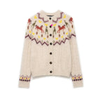 Women’s fine knit cardigan with crocheted Peter Pan collar Fashion Glam
