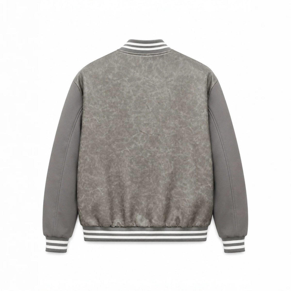 Men's varsity bomber jacket in college style made of faux leather with appliqués Fashion Glam