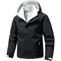 Men's water and windproof functional outdoor jacket with hood, breathable mesh lining and concealed front zip Fashion Glam