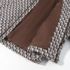 Women's Oversize Quilted Winter Jacket with High Stand-up Collar and Geometric All-over Pattern Fashion Glam