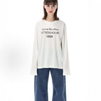 Men's Long Sleeve Shirt with Logo Print and Round Neckline Fashion Glam
