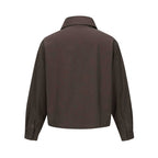 Unisex Short Cut Boxy Shirt Jacket with Chest Pocket and Clear Button Placket Fashion Glam
