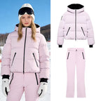 Women's short padded bomber-style hooded jacket with elastic hem and zippered pockets Fashion Glam
