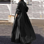 Women's Oversized Shirt Dress in A-Line with Shirt Collar Fashion Glam