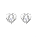 Women's earrings in elegant heart design with sparkling zirconia Fashion Glam