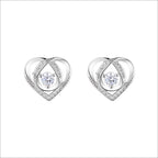 Women's earrings in elegant heart design with sparkling zirconia Fashion Glam