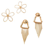 Ladies Hanging Earrings in Artistic Flower Design Fashion Glam
