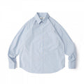 Men's Wide Cut Poplin Shirt with Stripes and Chest Pocket Fashion Glam