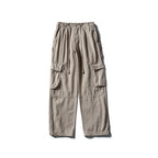 Men's cargo pants with wide leg, elastic drawstring waistband, and patch flap pockets Fashion Glam