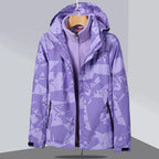 Women's two-layer softshell jacket with removable fleece inner jacket and hood Fashion Glam