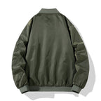 Men's Pilot Bomber Jacket in Military Look with Contrasting Lining, Arm Pocket and Ribbed Cuffs Fashion Glam