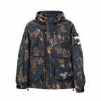Men's Technical Camouflage Parka with Hood and Ripstop Outer Material Fashion Glam