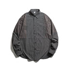 Men's Patchwork Overshirt in Check Mix with Contrast Panels Fashion Glam