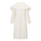 Women’s coat with oversized cape collar and fitted belt Fashion Glam