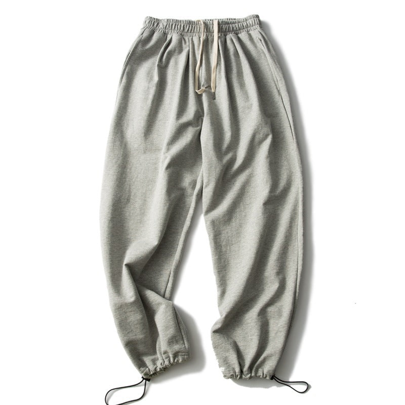 Unisex Soft Oversized Jogging Pants with Elastic Waistband, Drawstring, and Adjustable Cord Hem Fashion Glam