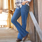 Women Bootcut Jeans with slightly flared leg and figure-shaping stretch Fashion Glam