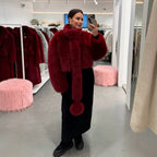 Women's short jacket made of luxurious faux fur with shaggy look and boxy silhouette Fashion Glam