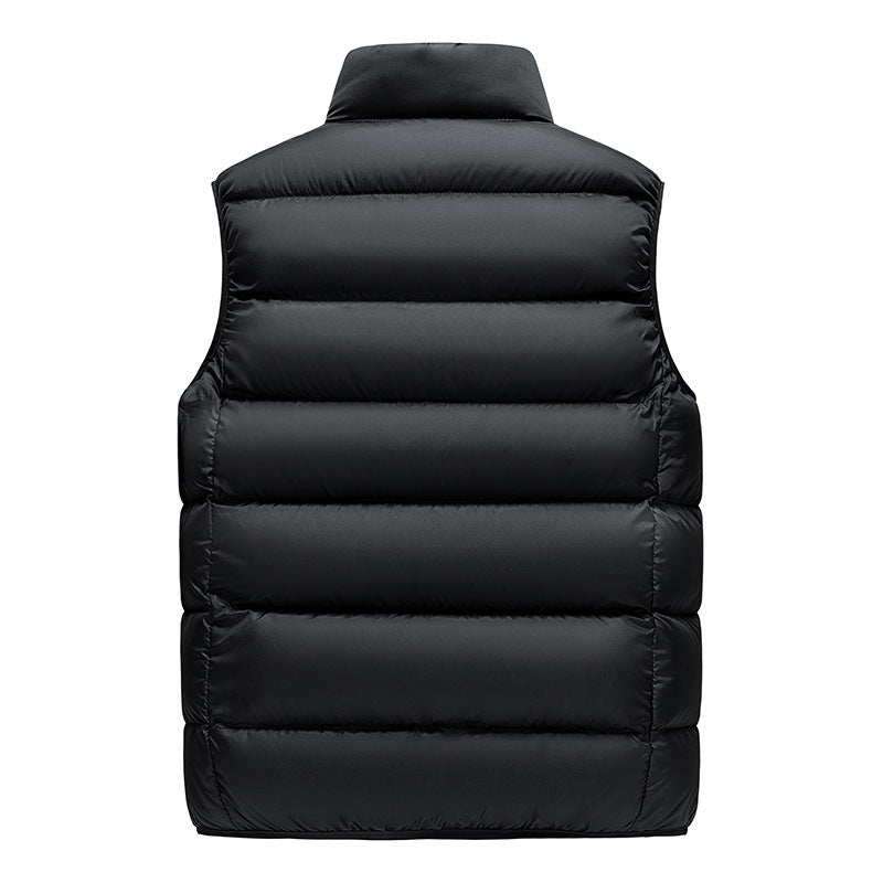 Men's Lightweight Thermal Quilted Vest with High Stand-Up Collar and Zipper Pockets Fashion Glam