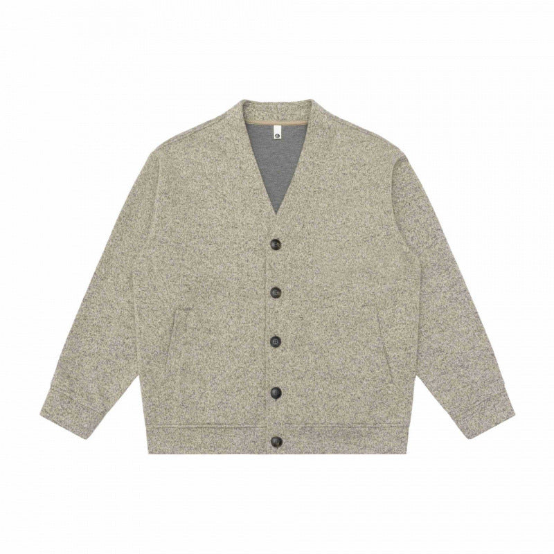Unisex Oversize Knit Cardigan with V-neck, full button placket and patch side pockets Fashion Glam