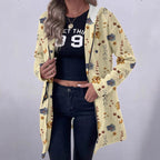 Women's Floral Print Hooded Parka with Padded Lining Fashion Glam