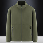 Men's minimalist technical all-weather softshell jacket with stand-up collar and water-repellent zippers Fashion Glam