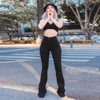 Women’s high-waisted bootcut jeans with figure-flattering stretch and flared leg Fashion Glam