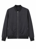 Men's Urban lightweight bomber with full-length zipper and ribbed cuffs Fashion Glam