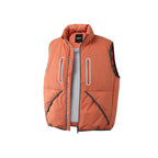 Unisex Padded Stand-Up Collar Vest with Wind and Water-Repellent Surface, Contrast Piping, and Multiple Pockets Fashion Glam