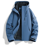 Men's Water and Windproof Softshell Outdoor Jacket with Adjustable Hood Fashion Glam