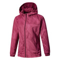Women Lightweight Technical Hooded Jacket Water-Repellent with Full Zip and Elastic Cuffs Fashion Glam