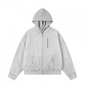 Unisex Oversize Hoodie Blouson Jacket with Ribbed Cuffs and Flap Pockets Fashion Glam