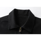 Men's short jacket in boxy cut made of canvas with shirt collar and welt pockets Fashion Glam