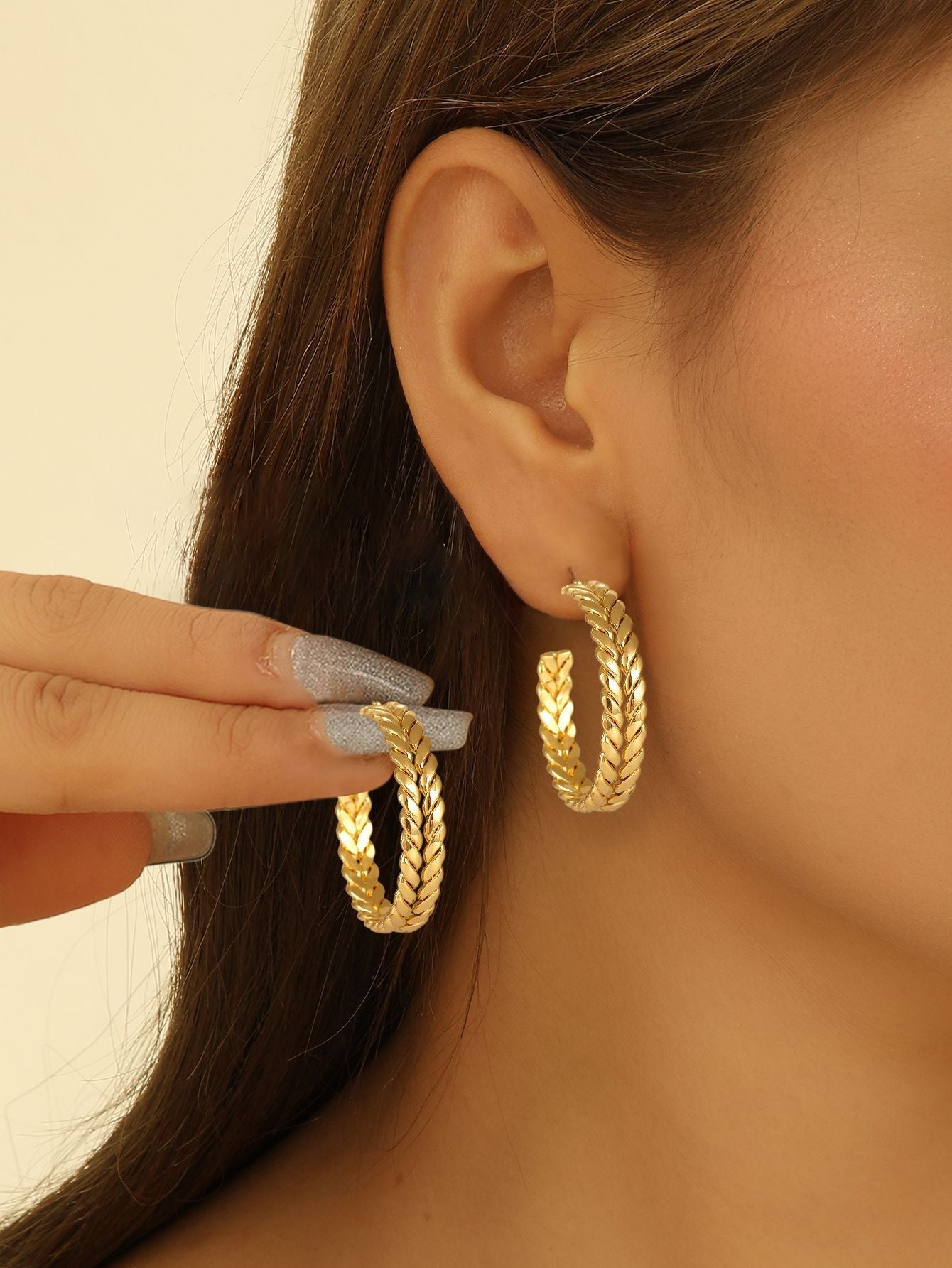 Women artistically designed hoops Fashion Glam